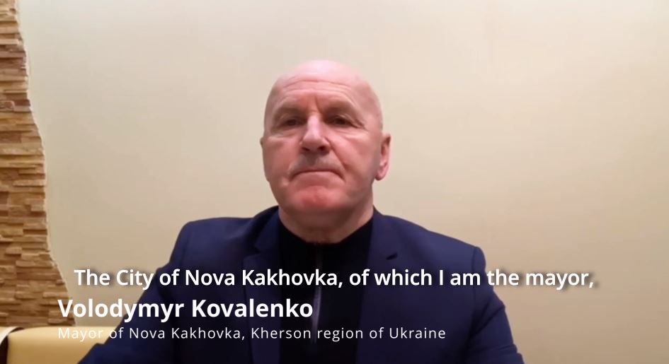 Volodymyr Kovalenko, Mayor of Nova Kakhovka, Kherson Region of Ukraine